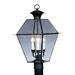 3 Light Outdoor Post Top Lantern in Farmhouse Style 12 inches Wide By 21.5 inches High-Black Finish Bailey Street Home 218-Bel-731791