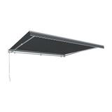 Awntech 14 ft. Maui Right Motor with Remote Retractable Awning Gun Metal Gray - 120 in.