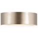 3 Light Flush Mount-Brushed Nickel Finish-Brushed Nickel Shade Color Bailey Street Home 372-Bel-4529390