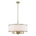 Transitional Six Light Chandelier-Antique Brass Finish Bailey Street Home 218-Bel-3110529