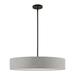 5 Light Large Drum Pendant in Timeless Style-13.5 inches Tall and 26 inches Wide-Black Finish Bailey Street Home 218-Bel-4829085