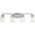 4 Light Bath Bar-8.5 inches Tall By 32 inches Wide-Satin Nickel Finish Bailey Street Home 159-Bel-4487600