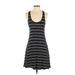 Lou & Grey Casual Dress - Mini: Black Stripes Dresses - Women's Size X-Small