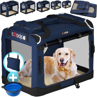 CADOCA® Hundetransportbox faltbar Katzentransportbox Transportbox Autobox Hundebox Box versch.