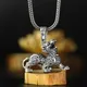 Lucky Pixiu Pendentif pour homme collier animal dominateur bijoux en argent 925 collier de cou