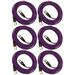 Seismic Audio SAXLX-25 6 Pack of Purple 25 Foot XLR Microphone Cables