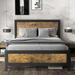 17 Stories Katy Platform Bed Metal in Brown | 43.3 H x 56.3 W x 77.2 D in | Wayfair 48369DBB557C4A0E8A48763321A78995