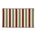 Green/Red 34 x 22 x 0.5 in Area Rug - Cheshunt Reversible Christmas Holiday Rug - Red/Green/White Plastic Laurel Foundry Modern Farmhouse® | Wayfair