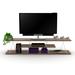 Contemporary Design TV Stand 4 Shelves Open Storage Metal Cords Entertainment Center 56 Inch Low TV Unit for Living Room