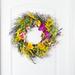 Daisy and Lavender Wreath - 24-Inch Artificial Spring Wreath for Home Décor by Pure Garden