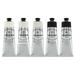 Charvin Fine Artists Oil Paints - Elite Artists Oils from the French Riviera for Painting Artists Bulk Classrooms Plein Aire & More! - [Blacks And Whites - 150 mL Set of 5]