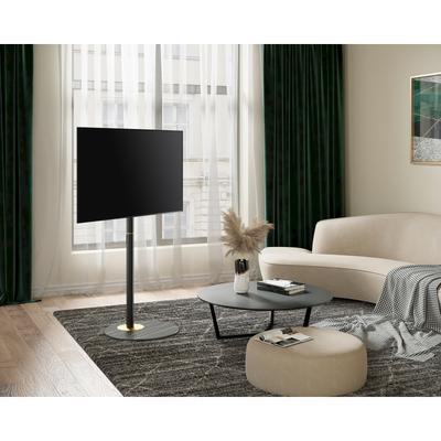 FITUEYES Scandinavian Corner TV Stand with Swivel Mount for 32" - 60" TVs Fast Installation