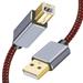 Printer Cable 20Ft USB Printer Cable 2.0 Type A Male to B Male Cable Scanner Cord High Speed Compatible with HP