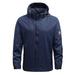 Men Solid Autumn And Winter Casual Simple Coat Sports Zipper Pocket Baseball Clothes Flying Jacket Light Rain Jackets