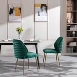Modern Woven Velvet Dining Chair Set of 2
