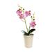 Artificial Orchid with Vase Flowers for Table Centerpieces Vivid Orchid Phalaenopsis White Orchid Plant Faux Orchids Flowers Indoor Room Decoration