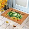 Fall Thanksgiving Decorative Door Mat Farmhouse Happy Fall Buffalo Plaid Doormats Non Slip 23.4*15.6 in