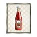 Stupell Industries Glam Kitchen Ketchup Bottle Patterned Condiment Motif Graphic Art Luster Gray Floating Framed Canvas Print Wall Art Design by Ziwei Li