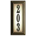 QualArc LTV-1303FB Edgewood Vertical Lighted Address Plaque in French Bronze