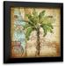 Tre Sorelle Studios 15x15 Black Modern Framed Museum Art Print Titled - Antique Nautical Palms I