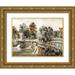 Ives Currier and 24x19 Gold Ornate Wood Framed with Double Matting Museum Art Print Titled - The Mill-Dam at Sleepy Hollow