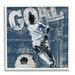 Stupell Industries Soccer Player Goal Text Vintage Weathered Sign Graphic Art White Framed Art Print Wall Art Design by Katrina Craven