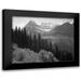 Adams Ansel 24x20 Black Modern Framed Museum Art Print Titled - Trees Bushes and Mountains Glacier National Park Montana - National Parks and Monuments 1941