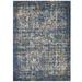 Ergode Minu Distressed Floral Lattice 8x10 Area Rug - Blue Gray Yellow and Orange