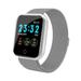 Waterproof Smart Watch Bracelet Blood Pressure Heart Rate Monitor Bluetooth Fitness Tracker with Temperature for Android iPhone Sport Wear For Men Women Steel Band