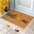 Fall Thanksgiving Decorative Door Mat Farmhouse Happy Fall Buffalo Plaid Doormats Non Slip 23.4*15.6 in