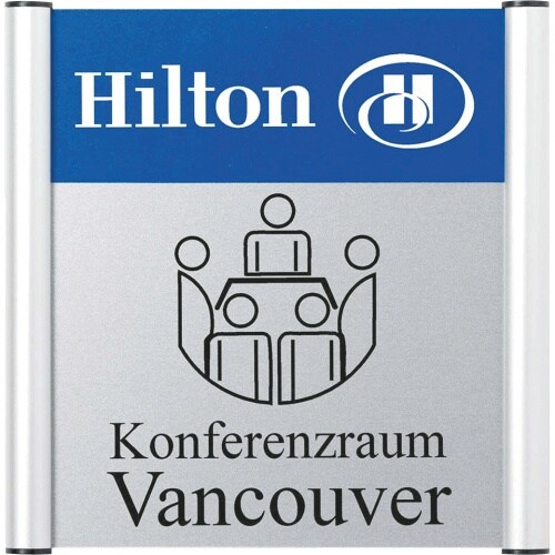 Schild I Türschild Unitex G, silber, eloxiertes Aluminium, inkl. Befestigung, 155x155mm Image