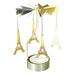 Dtydtpe Room Decor Home Decor Hot Spinning Rotary Metal Carousel Tea Light Candle Holder Stand Light xmas Gift