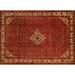 Ahgly Company Indoor Rectangle Traditional Mahogany Brown Persian Area Rugs 4 x 6