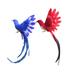 2pcs Artificial Feathered Birds Realistic Taxidermy Home Ornament