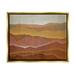 Stupell Industries Warm Glowing Mountain Range Overlay Desert Landscape Painting Metallic Gold Floating Framed Canvas Print Wall Art Design by Liz Jardine