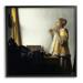 Stupell Industries Young Woman with a Pearl Necklas Johannes Vermeer Painting Painting Black Framed Art Print Wall Art Design by one1000paintings