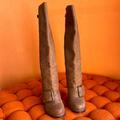 Nine West Shoes | Nine West Vintage Buckle Brown Leather Knee-High Boots Boho Hippie Y2k Size 8 | Color: Brown/Tan | Size: 8