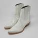 Free People Shoes | Free People New Frontier Chelsea Wester Booties Ivory Patent Leather Size 9.5 | Color: White | Size: 9.5