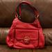 Coach Bags | Authentic Coach Handbag In Red Leather With Gold Accents | Color: Gold/Red | Size: Os