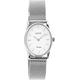 Oozoo Vintage Women's Watch – Women's Watch with 14 mm Metal Mesh Strap – Analogue Women's Watch in Oval, white / silver, One Size, Bracelet