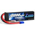 Zeee 2S Lipo Battery 10000mAh 7.4V 120C RC Battery with EC5 Plug for RC Vehicles Car RC Buggy Truggy RC Airplane UAV Drone FPV