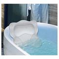 GHP Bath Pillow 5D Air Mesh Bath Headrest Pillow & Back Support Bath Pillow Fast Dry Out Anti Mould Non-Slip Suction Cups Bath Cushion for All Bathtub and Home Spa