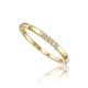Miore's Lab Diamonds, Eternity ring/engagement ring in 9 karat 375 yellow gold set with 3 lab created diamonds 0.05 carat