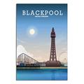 VTGCLT England Blackpool Vintage Travel Posters Pleasure Beach Canvas Painting Pictures Prints Wall Art for Bedroom Office Decor 24x36inch(60x90cm)
