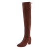Overkneestiefel LASCANA, Damen, Gr. 37, Normalschaft, braun (dunkelbraun), Obermaterial: 100% Textilmaterial. Futter: 100% Textilmaterial. Decksohle: 100% Lederimitat. Laufsohle: 100% Synthetik, unifarben, elegant, Schuhe, Slouchy Boots,Langschaft...
