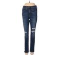 Gap Jeans - Mid/Reg Rise Skinny Leg Denim: Blue Bottoms - Women's Size 00 - Dark Wash