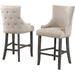 Red Barrel Studio® Tufted Linen Parsons Chair in Beige Upholstered/Fabric in Gray | 45 H in | Wayfair 4C02352786D849BC8BE554C7F0400F80