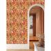 Orange Floral Wallpaper Peel and Stick and Prepasted