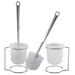 Bath Bliss 2 Pack Steel Toilet Brush and Holder in Chrome - Dimensions: 4.875 x 4 x 14.25?