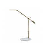 Sleek Brass Metal Adjustable and Dimmable LED Desk Lamp - 5 x 22 x 26